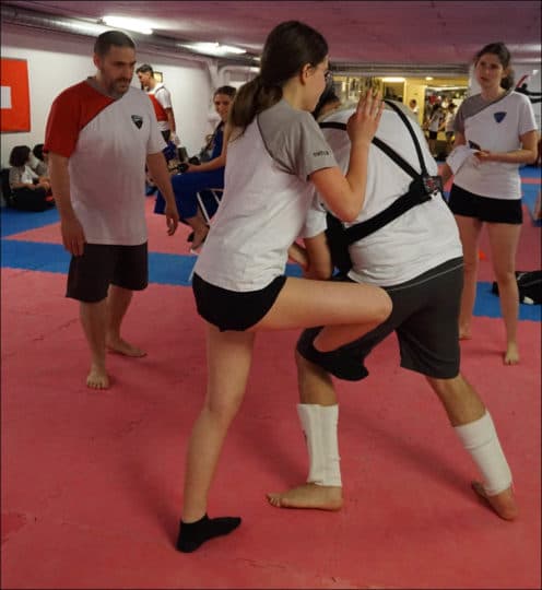 Teen class, partner work